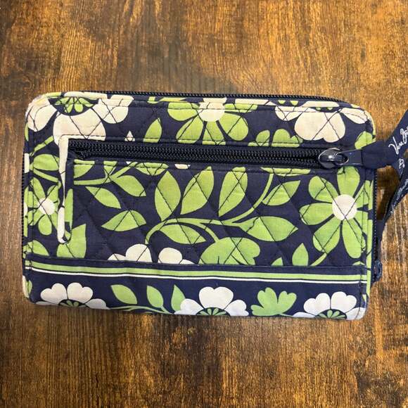 Vera Bradley Turnlock Wallet in Lucky You Floral Green Pattern - Picture 2 of 6